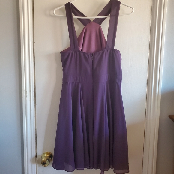 Lulus Women's Evermore Skater Dress Plum Purple Size S Special Occasion cocktail - Picture 7 of 15